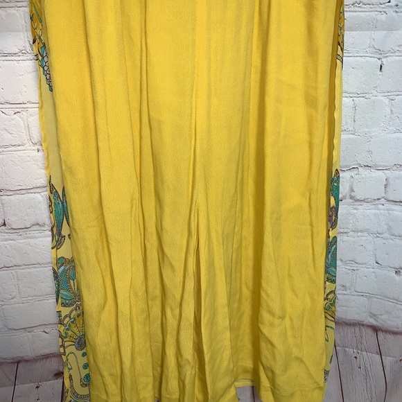 RARE Anthropologie Akemi + Kin Yellow Skirted Jumpsuit Size 8 - Picture 7 of 9